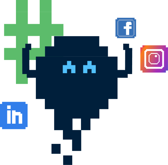 Pixel RRSS mascot